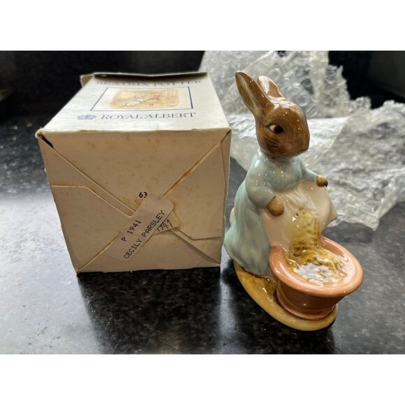 Vintage 1989 ROYAL ALBERT Cecily Parsley figurine Beatrix Potter Original Box - Picture 2 of 7